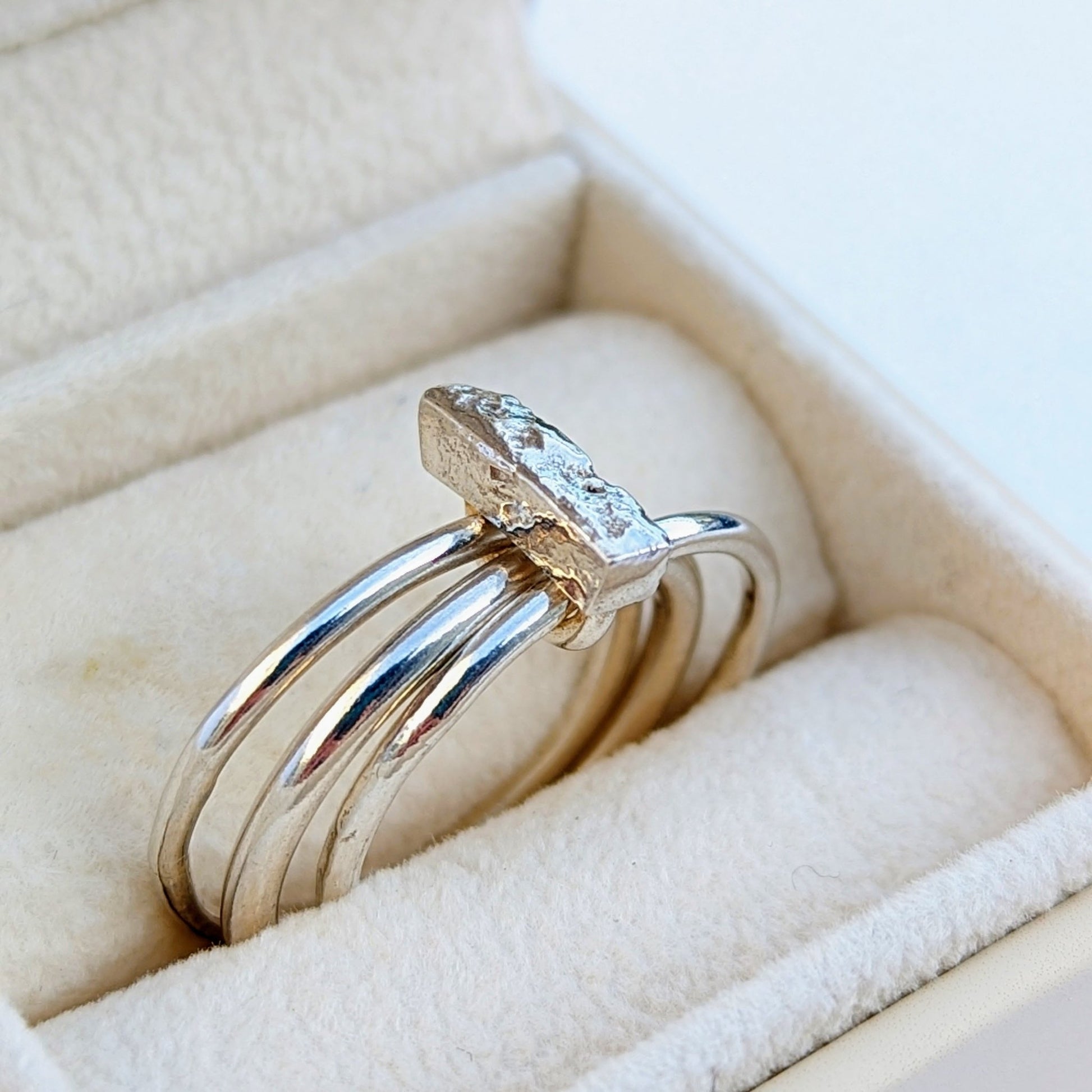 Three Band Contemporary Silver Spinner RingRingsBooblinka Jewellery