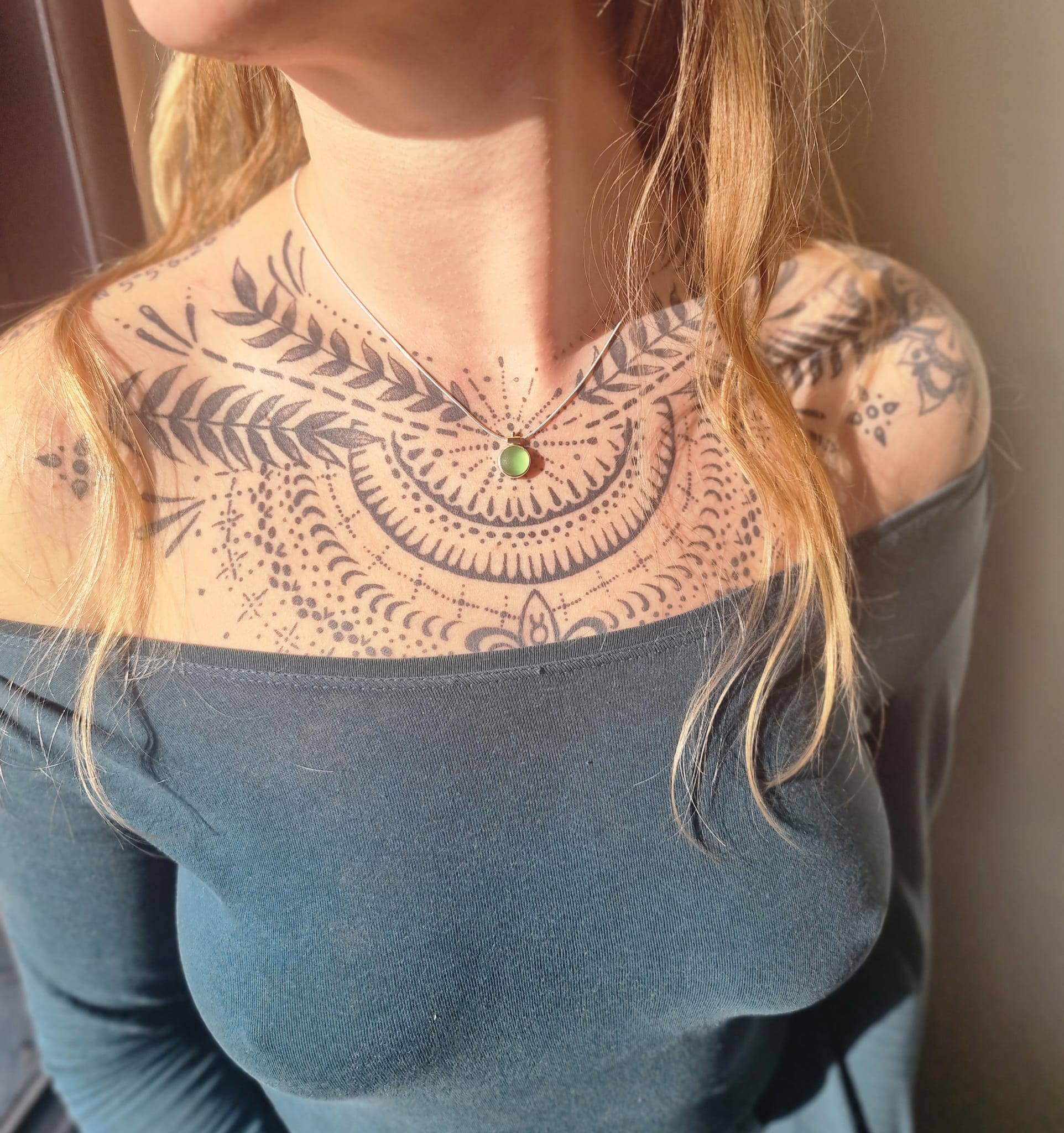Pastel green sea glass Limited ALLURE Collection - Booblinka Jewellery