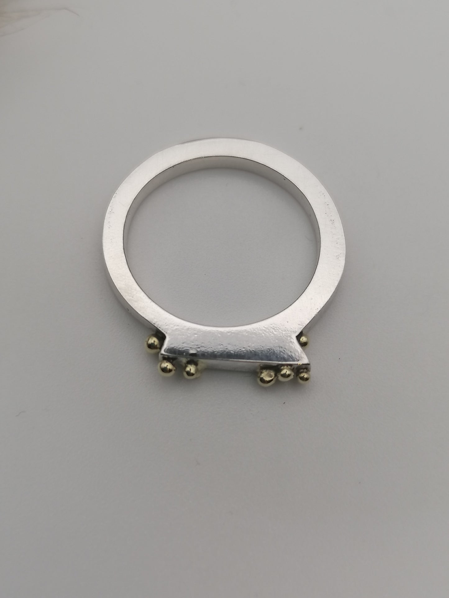 Bubbles of Elegance: 14 carat Gold Bubble Contemporary Silver RingRingsBooblinka Jewellery