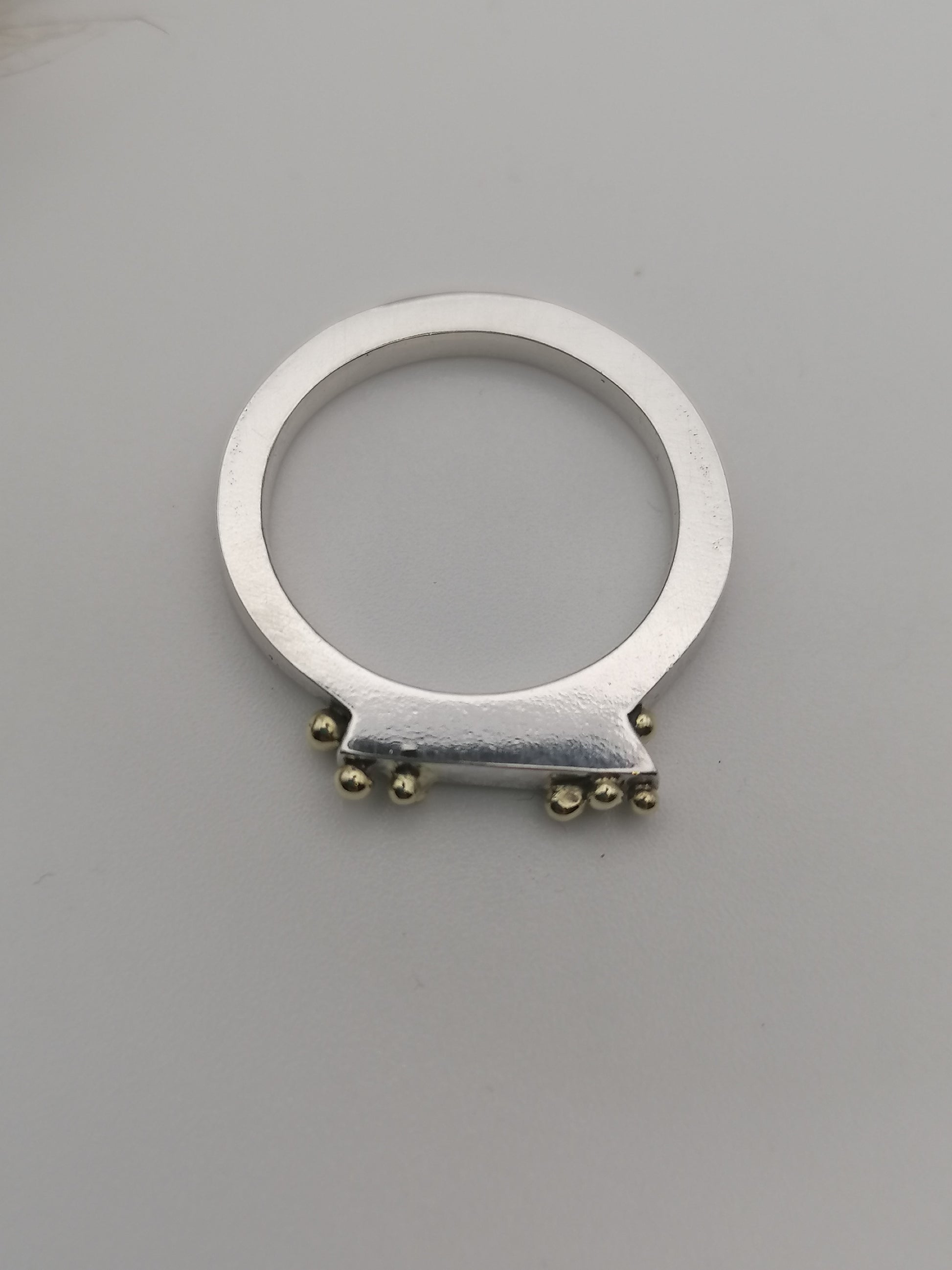 Bubbles of Elegance: 14 carat Gold Bubble Contemporary Silver RingRingsBooblinka Jewellery