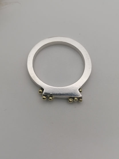 Bubbles of Elegance: 14 carat Gold Bubble Contemporary Silver RingRingsBooblinka Jewellery