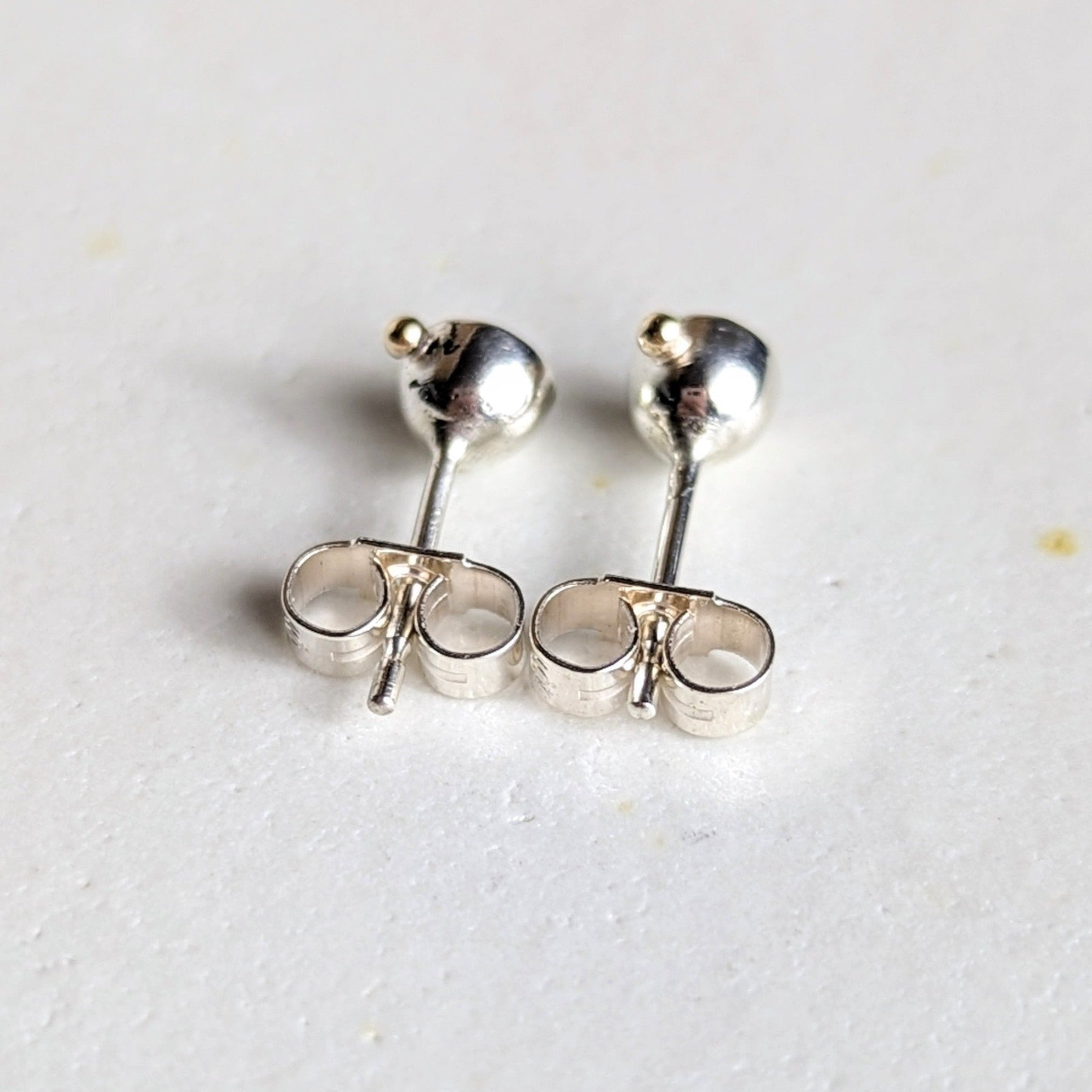 Mini Daria Stud Earrings with Swiss Blue Topaz - Ocean Collection - Booblinka Jewellery