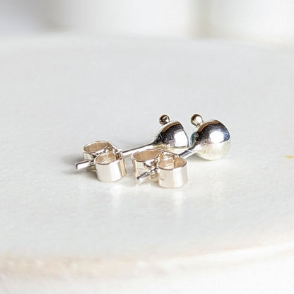 Mini Daria Stud Earrings with Swiss Blue Topaz - Ocean Collection - Booblinka Jewellery