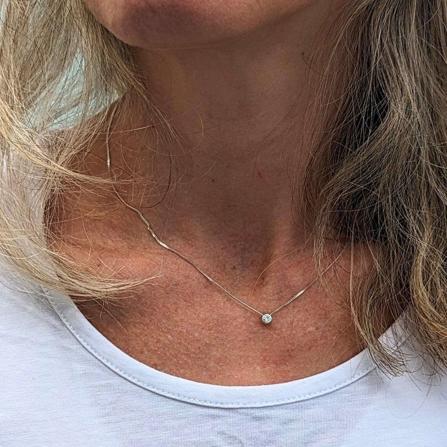 Sterling Silver Solitaire Moissanite Necklace – DEI Collection by Booblinka Jewellery