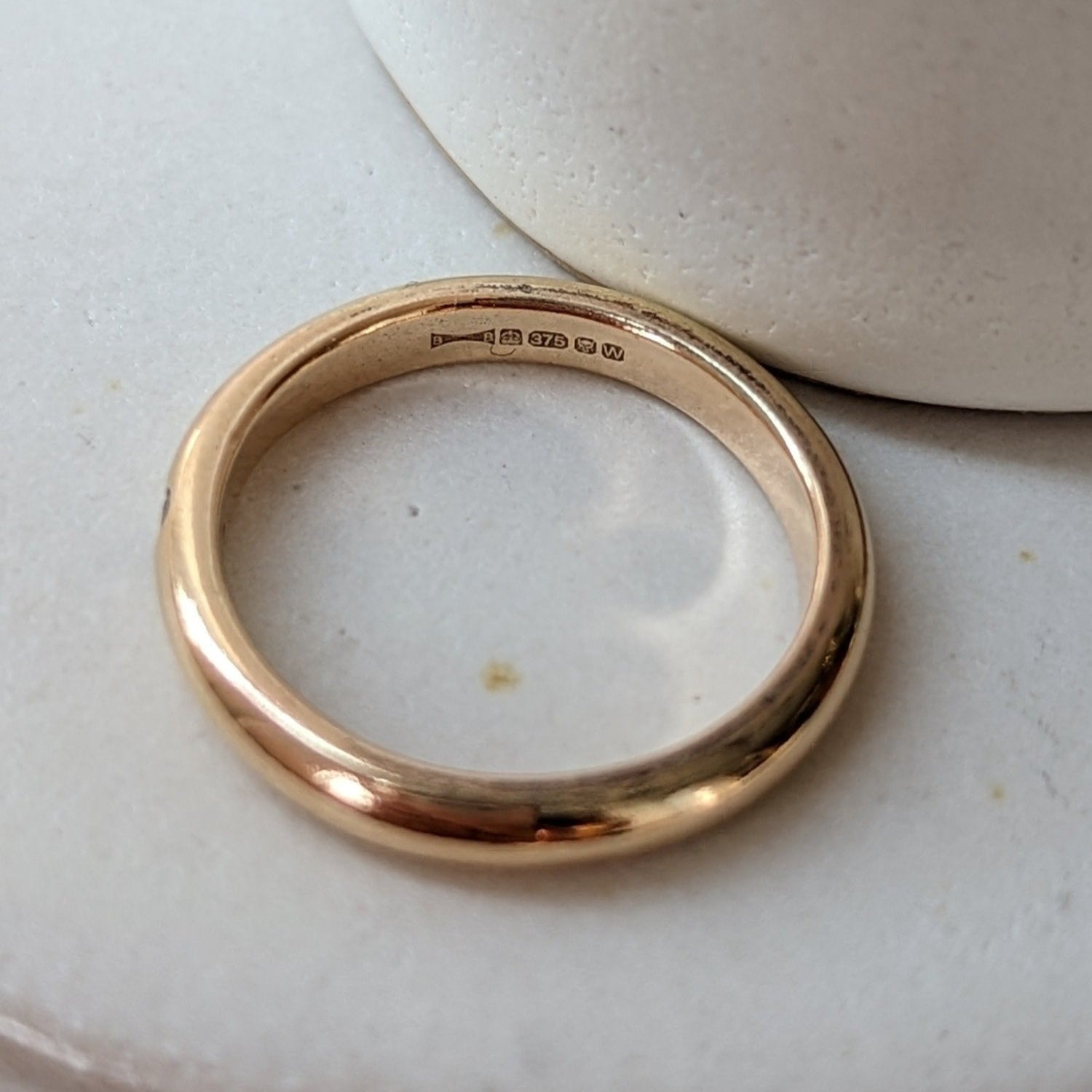 9ct Yellow Gold Salt & Pepper Diamond Wedding Ring - Booblinka Jewellery