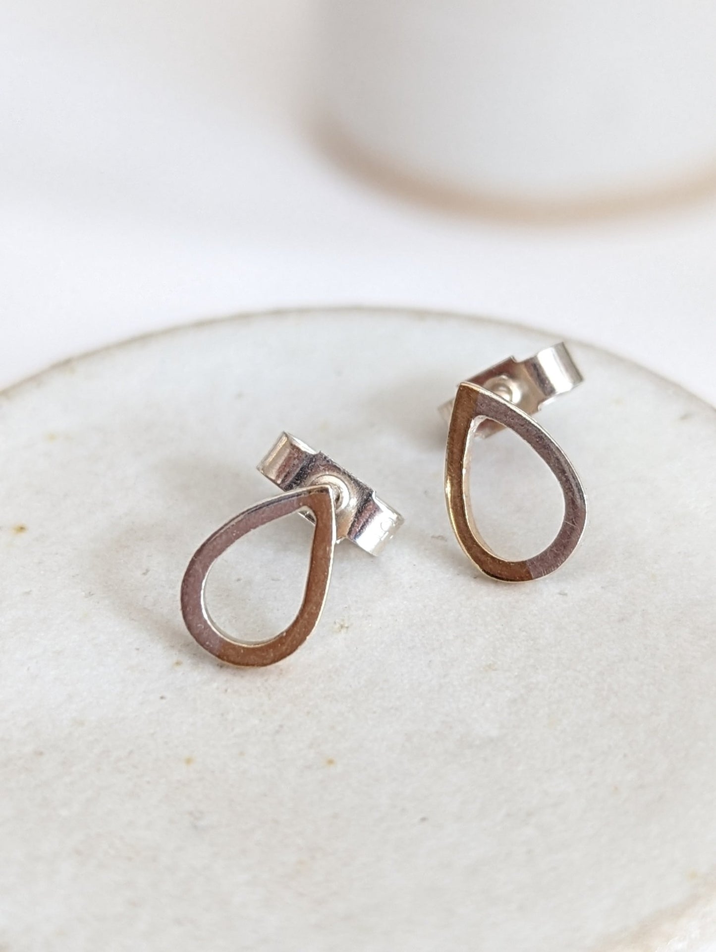 Glamorous Drops: Gold and Silver Teardrop Stud Earrings - Booblinka Jewellery