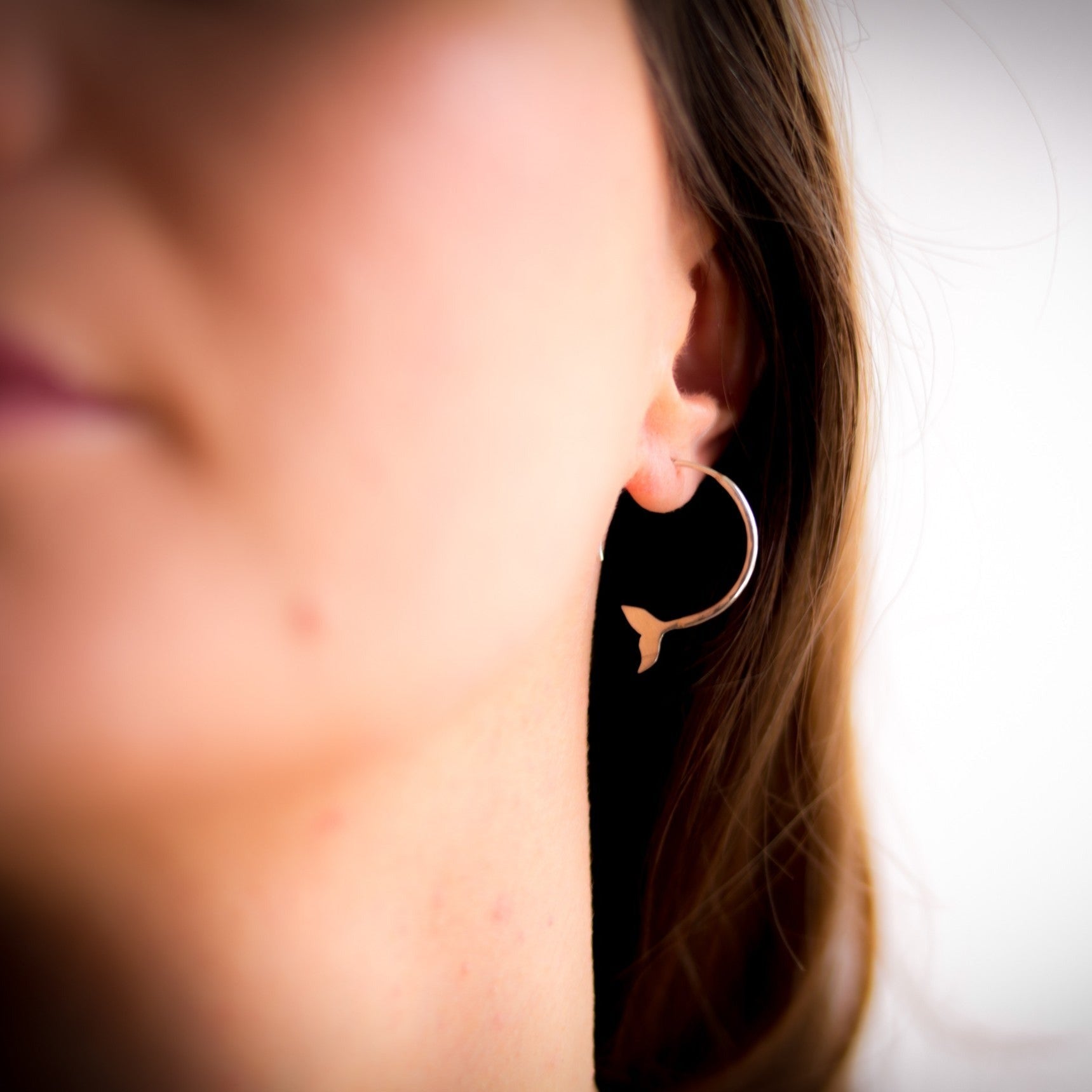 9 Carat Yellow Gold Mermaid Tail Hoop Earrings - Gift for herEarringsBooblinka Jewellery