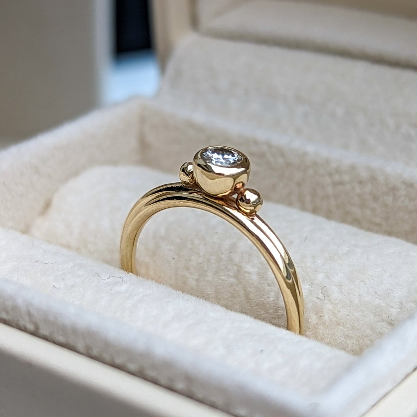 Engagement Gold Rings with Moissanite - DEI CollectionRingsBooblinka Jewellery