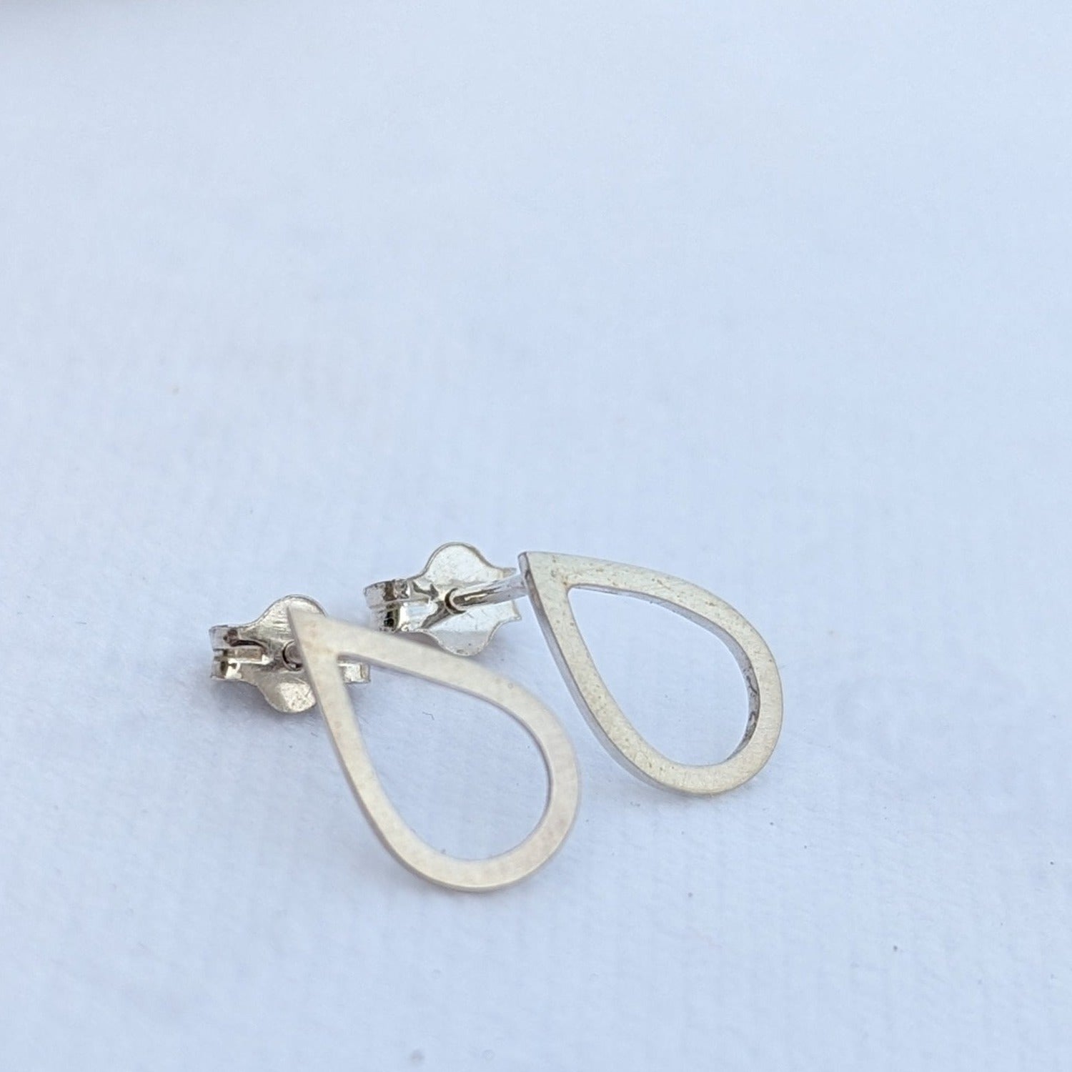 Silver Teardrop Stud EarringsEarringsBooblinka Jewellery
